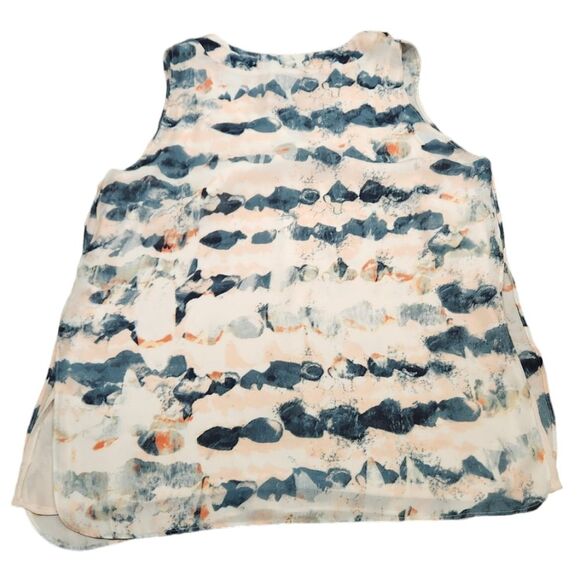 CAbi Gelato Top 5035 Blouse Sleeveless Chiffon Pastel Watercolor Flowy Pink M - Picture 6 of 15